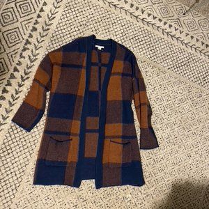 Plaid Oversized Cardigan